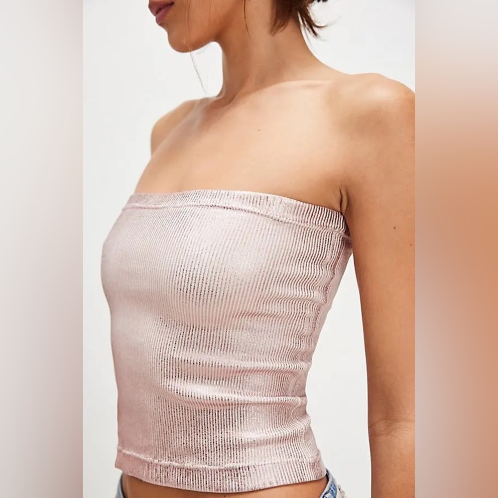 Intimately Free People Carrie Foil Tune Top in Ballet Combo Size XS New